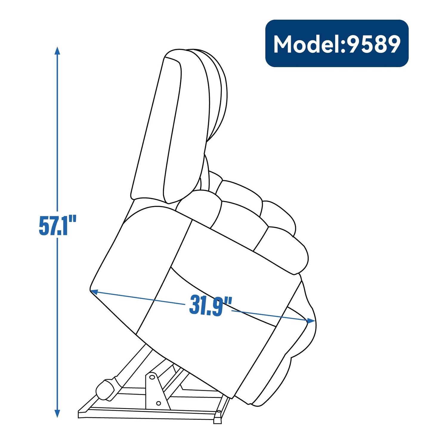 Dual Motor Power Lift Recliner Chair with Heat Massage,Infinite Position