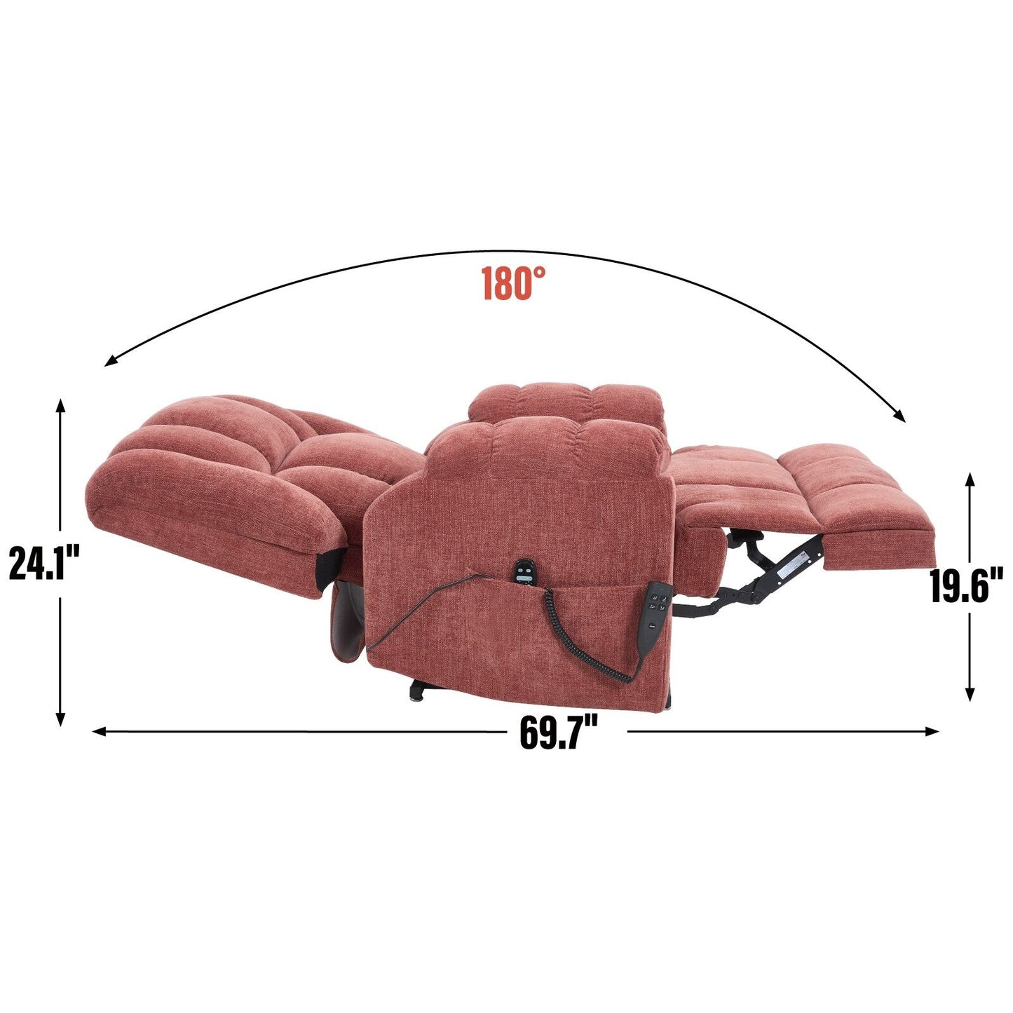 Dual Motor Power Lift Recliner Chair with Heat Massage,Infinite Position