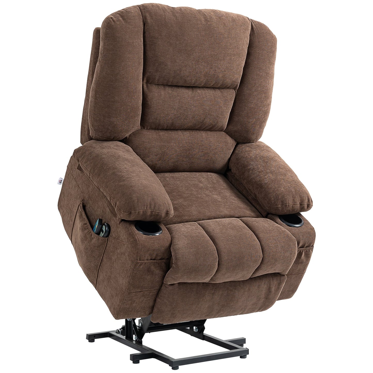 Dual Motor Power Lift Recliner with Massage, Lumbar Heat, USB Charging, and Adjustable Footrest