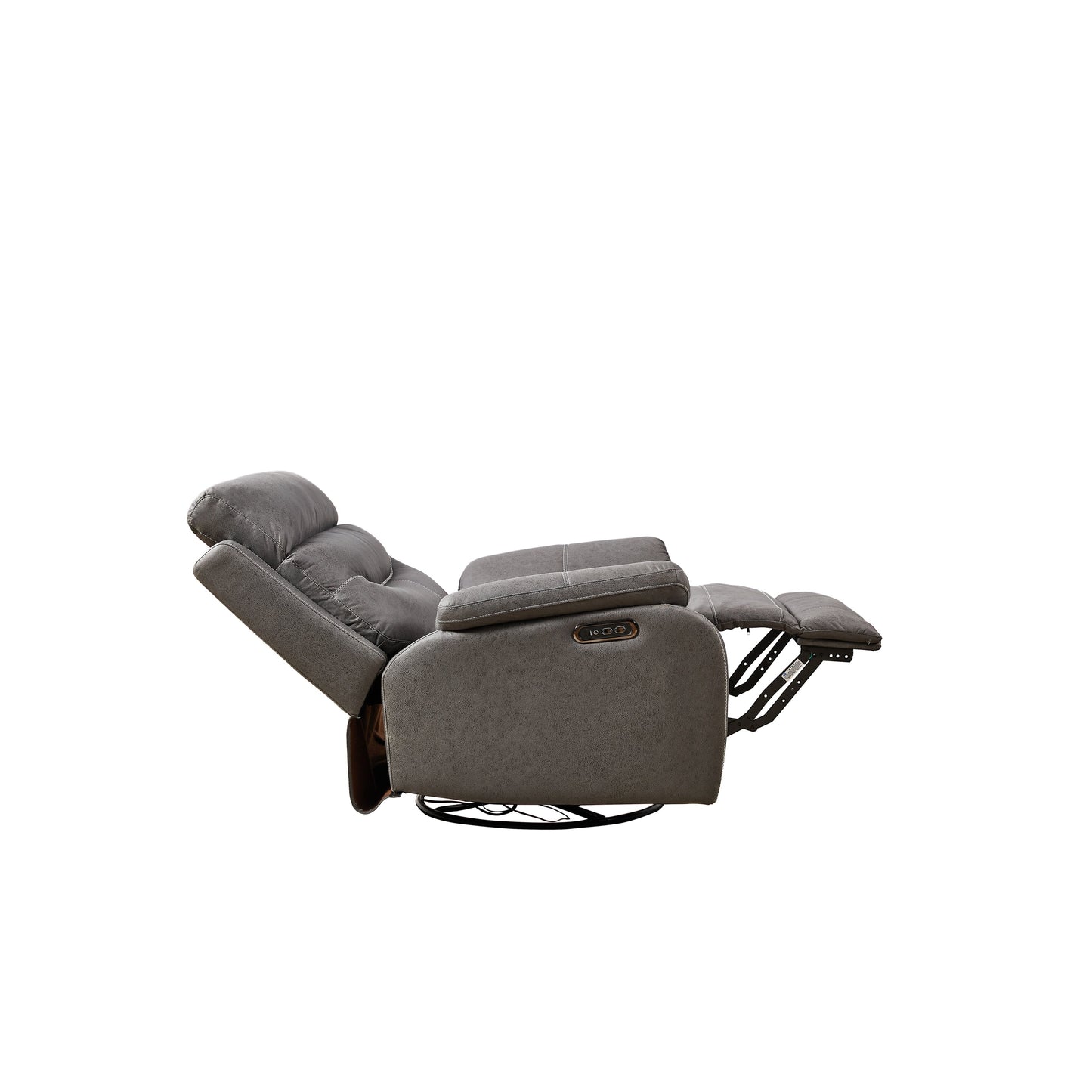 Dual Motor Power Swivel Recliner with 240° Rotation, Adjustable Headrest, USB Charging, Infinite Recline & Footrest