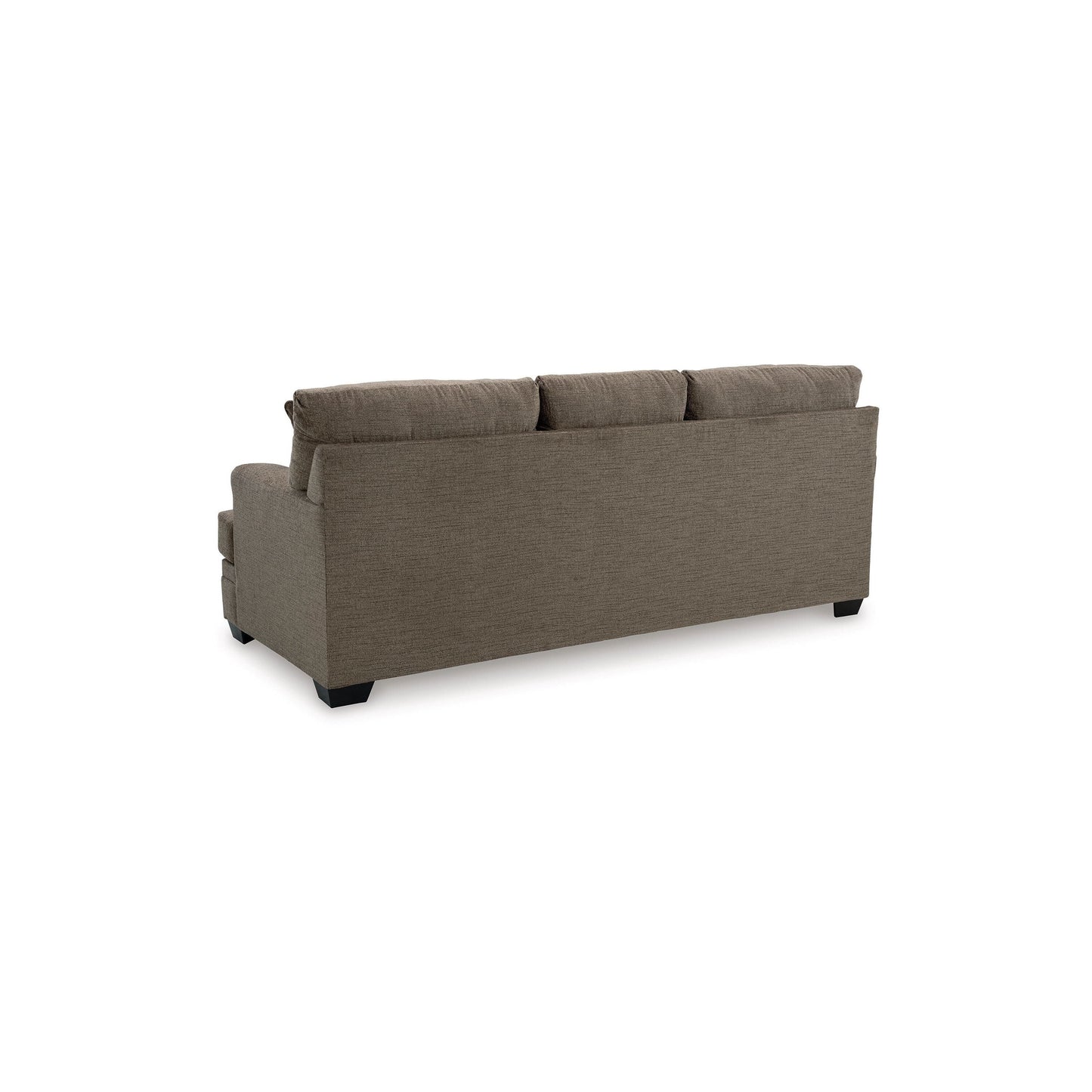 Ead Queen Size Sofa Sleeper, 4 Accent Pillows, Nutmeg Brown Polyester