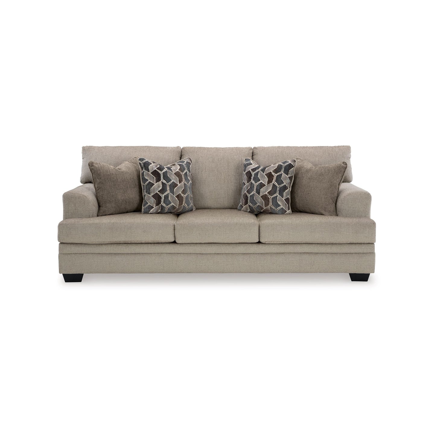 Ead Sofa Sleeper, Memory Foam Queen Bed, 4 Accent Pillows, Taupe Brown