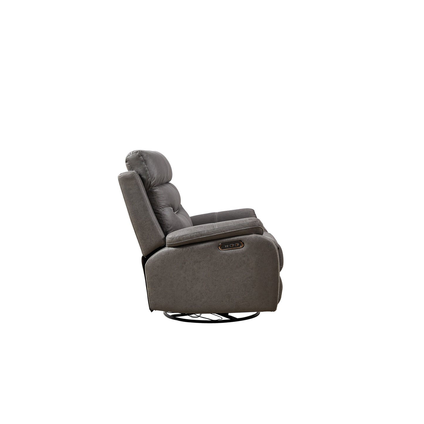 Electric Swivel Rocker Recliner with Dual Motors, USB & One?Touch Reset