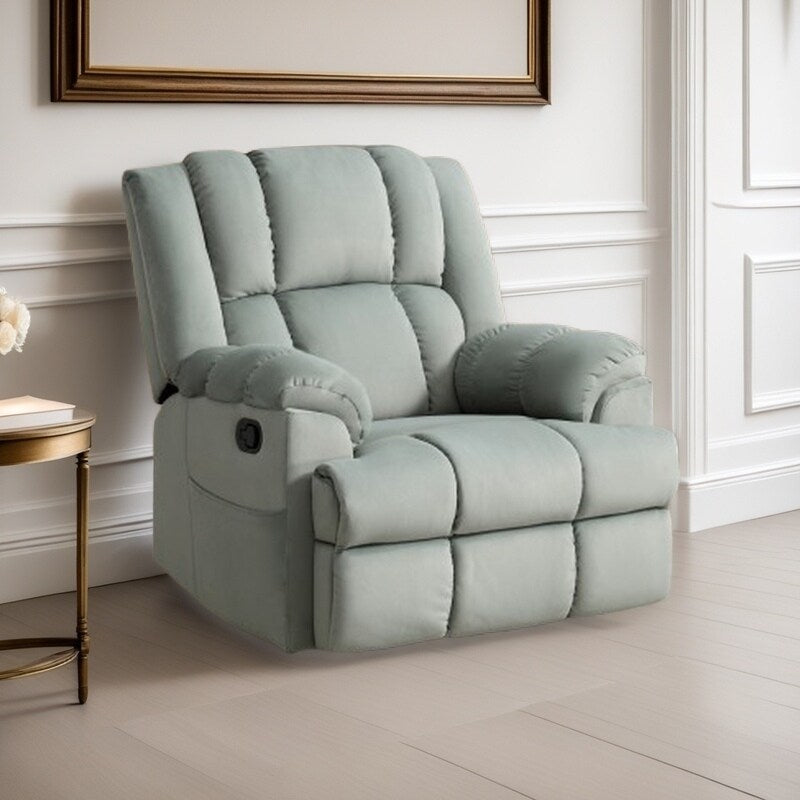 Extra-Large Manual Recliner Chair with 360° Swivel Base and Rocking Motion, Tool-Free Assembly