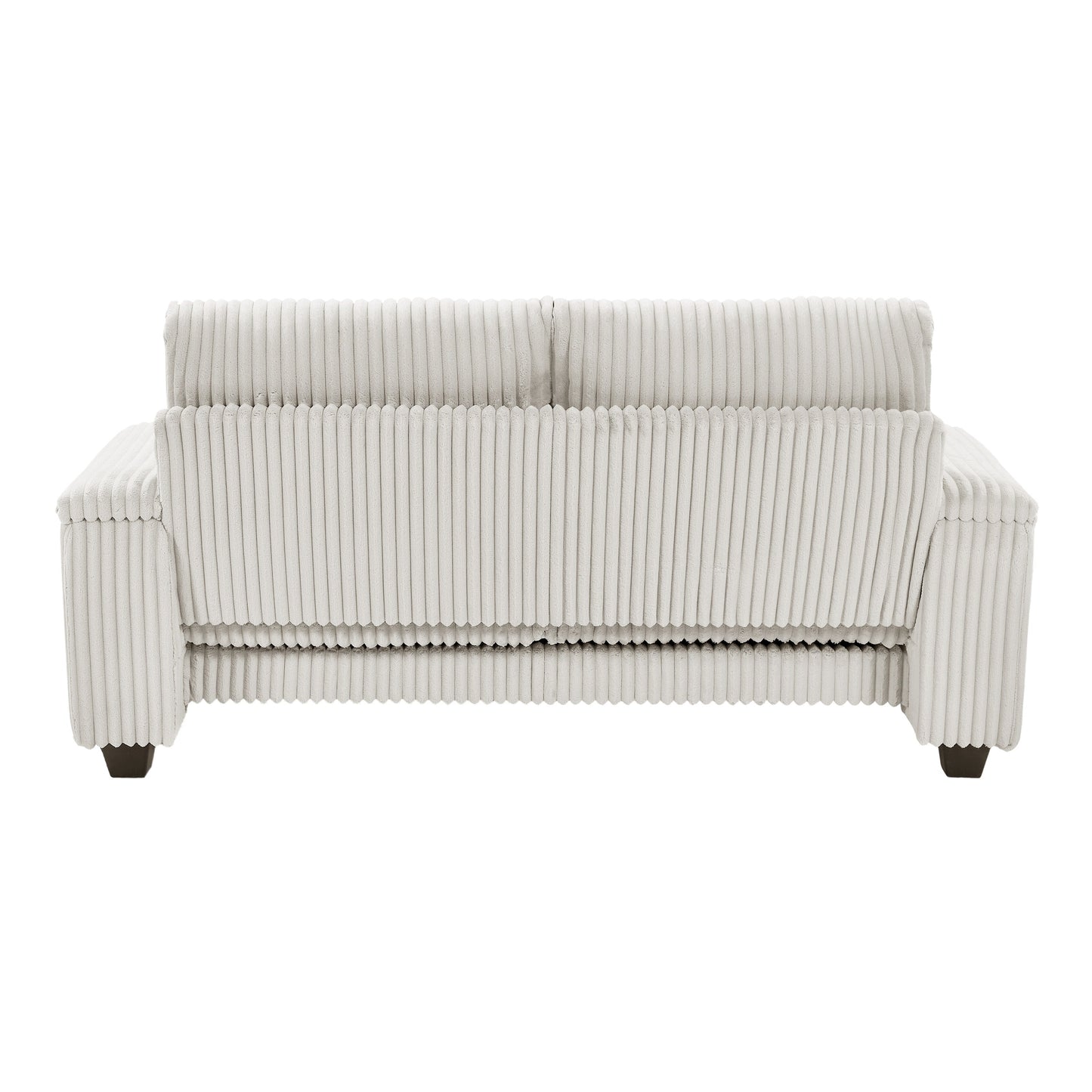 Fabric Loveseat Sofa with Storage Armrest and USB