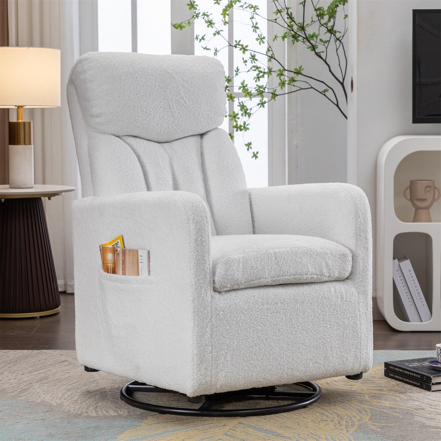 Fabric Swivel Rocking Chair Gilder Chair