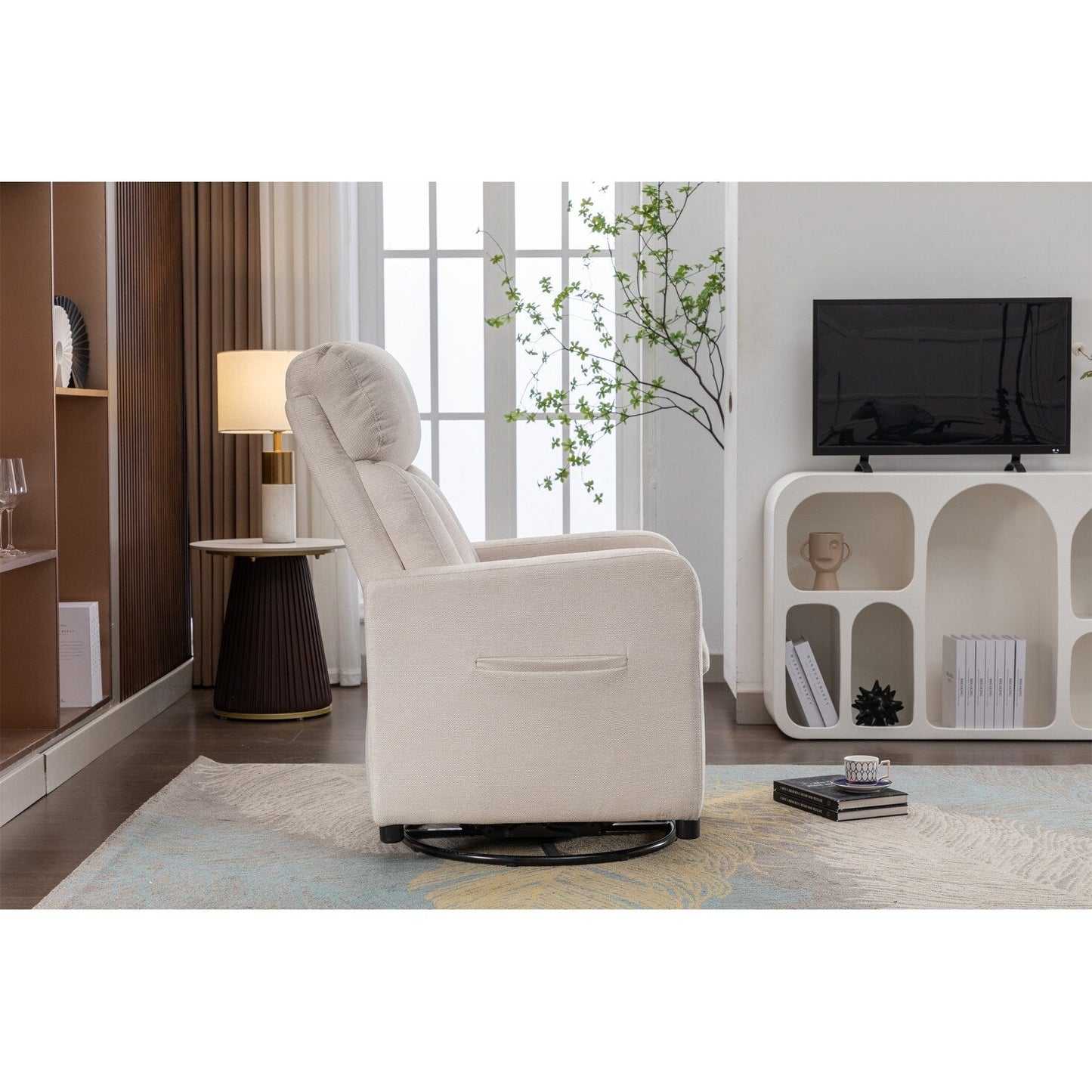 Fabric Swivel Rocking Chair Gilder Chair