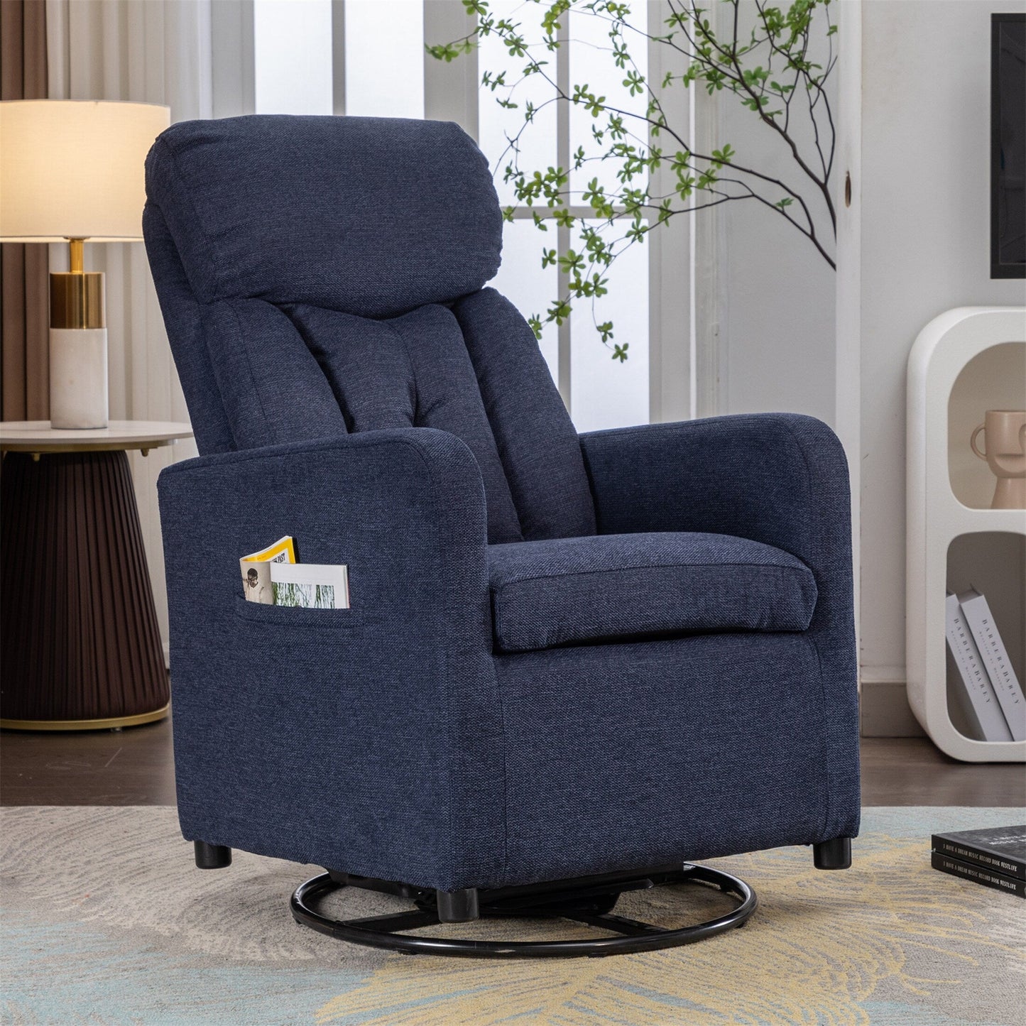 Fabric Swivel Rocking Chair Gilder Chair