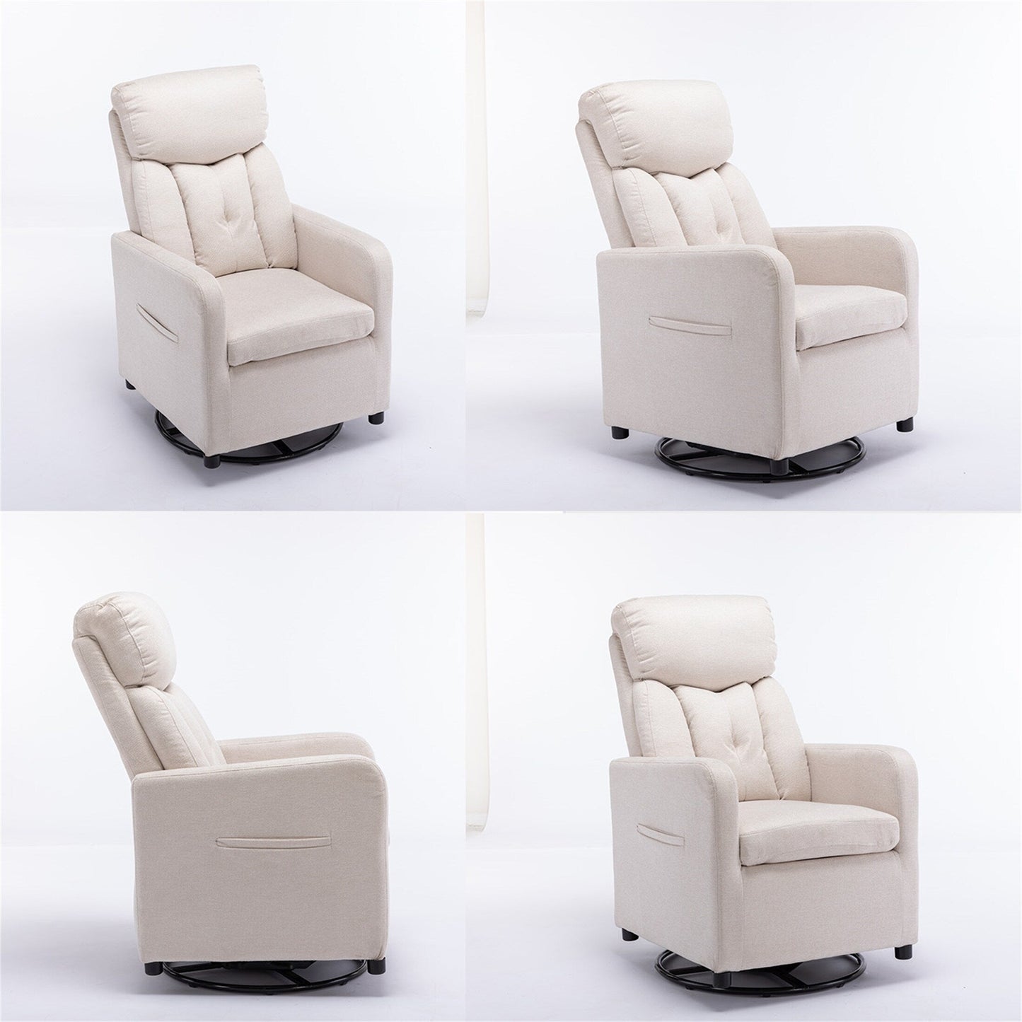 Fabric Swivel Rocking Chair Gilder Chair