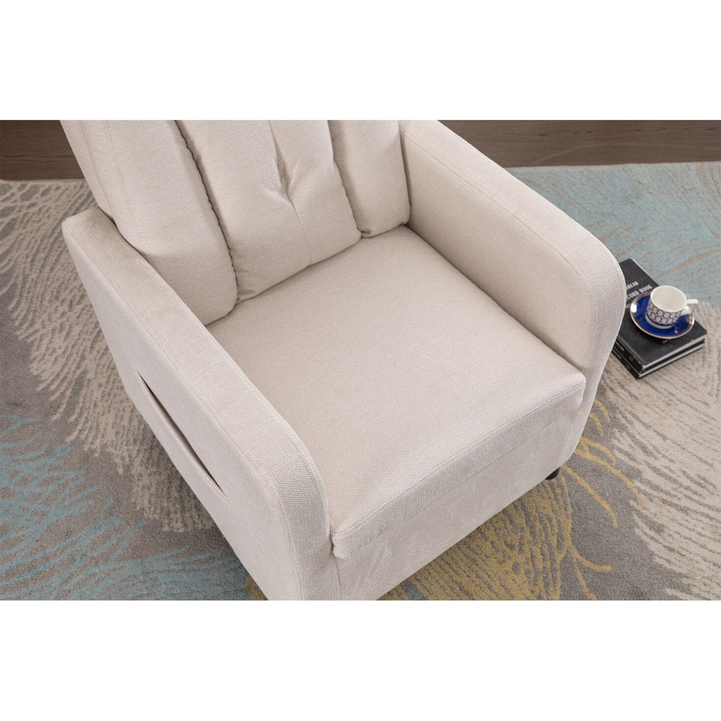 Fabric Swivel Rocking Chair Gilder Chair