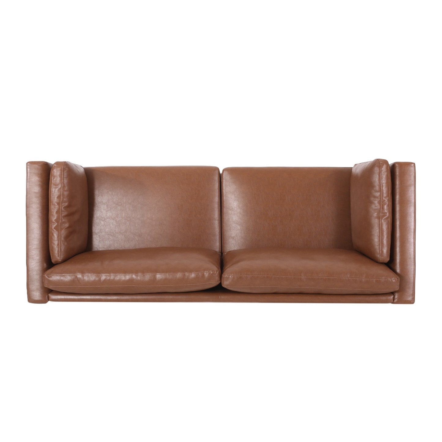 Faux Leather 3-seater Sofa with Birch Wood Legs