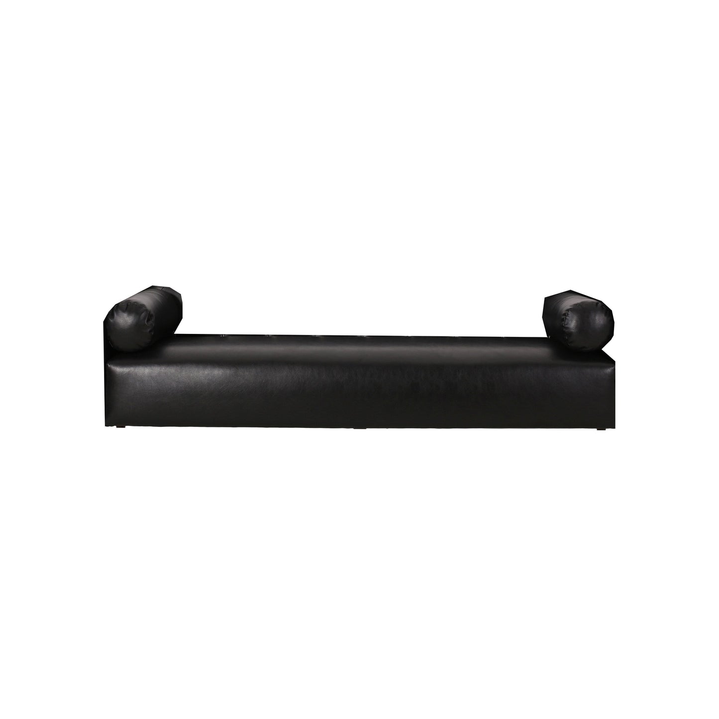 Faux Leather Button Tufted 3-seater Sofa with Birch Wood Legs