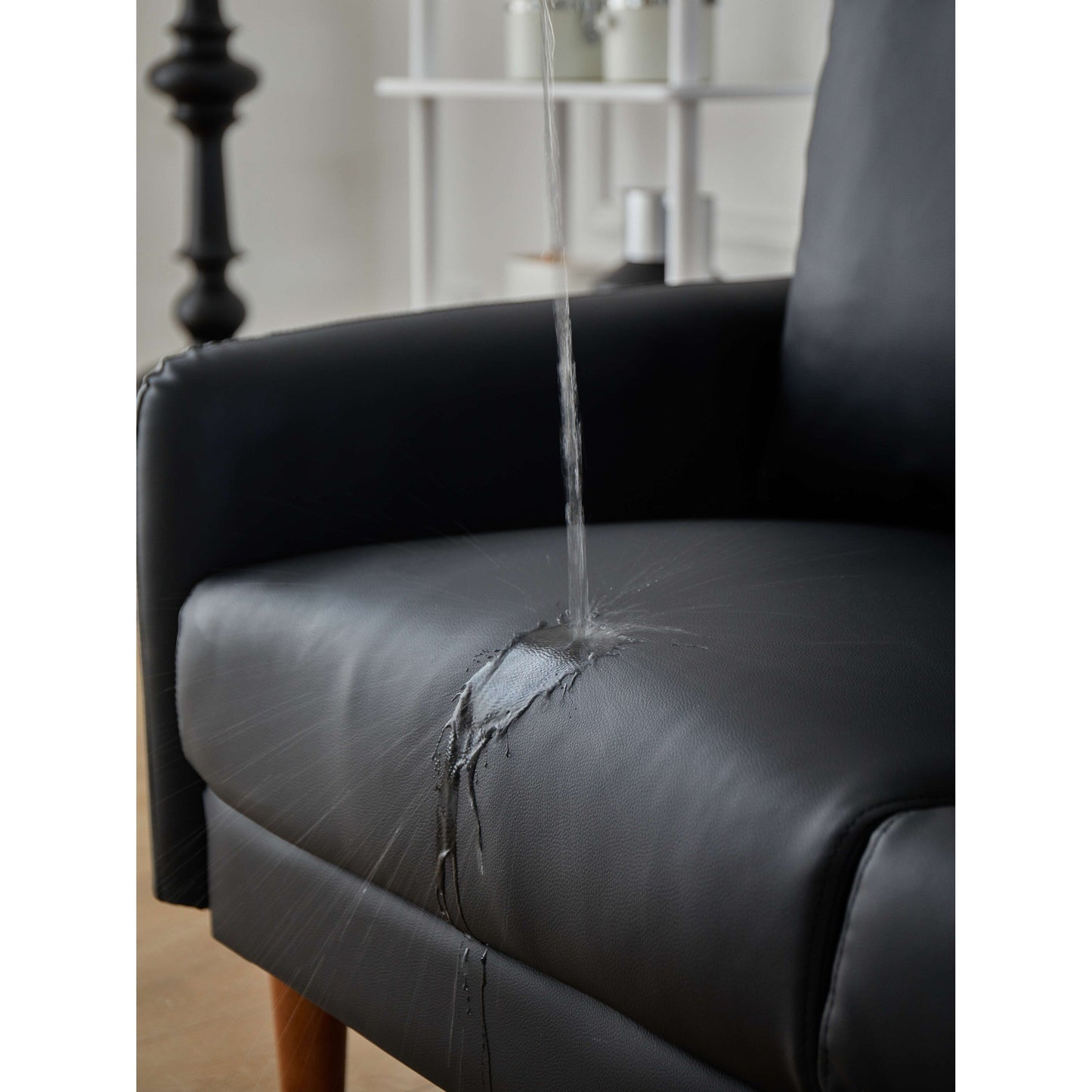 Faux leather 70'' Square Arm Sofa