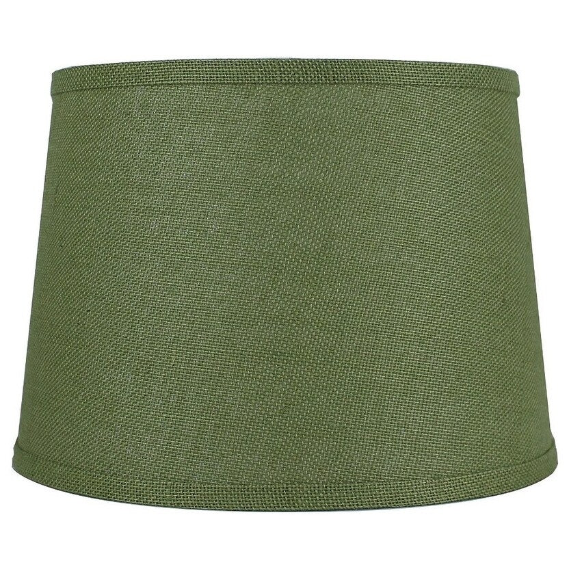 French Drum Burlap Lampshade, 12 to 16 Bottom Size