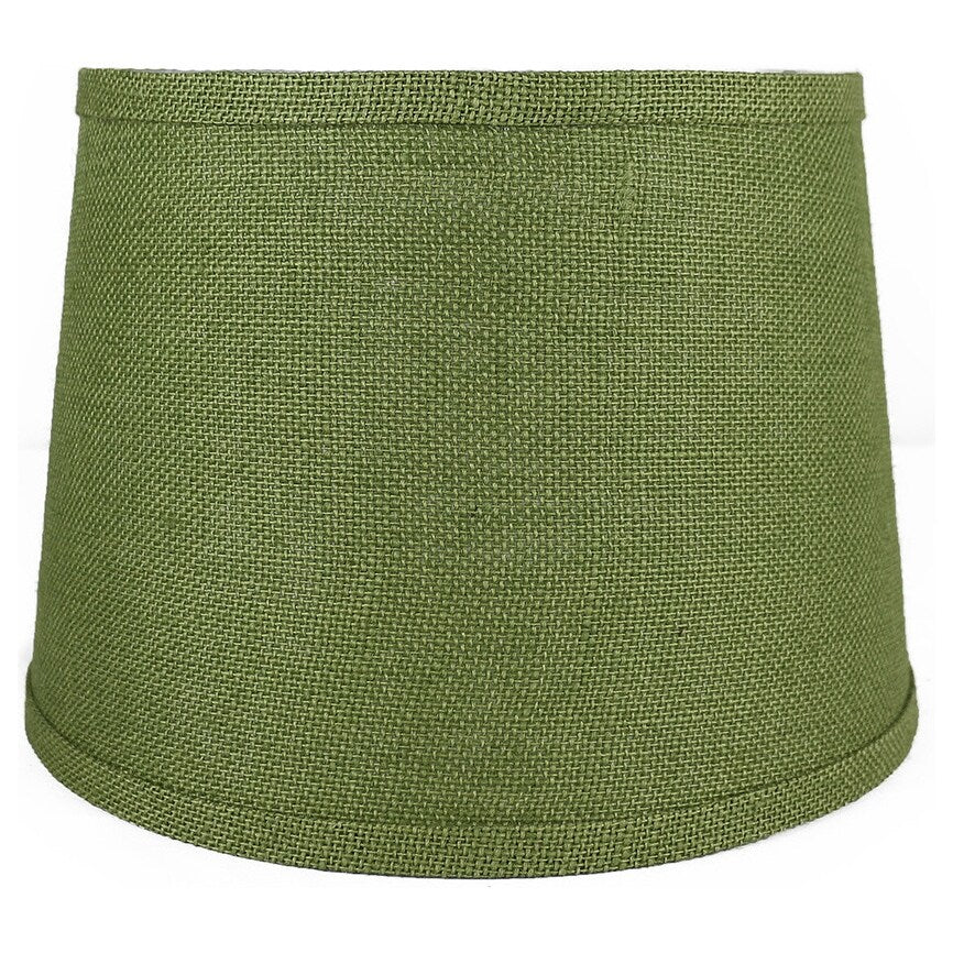 French Drum Burlap Lampshade, 12 to 16 Bottom Size