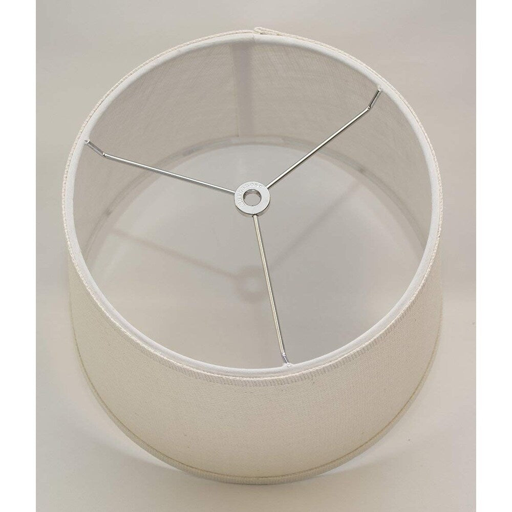 French Drum Burlap Lampshade, 12 to 16 Bottom Size