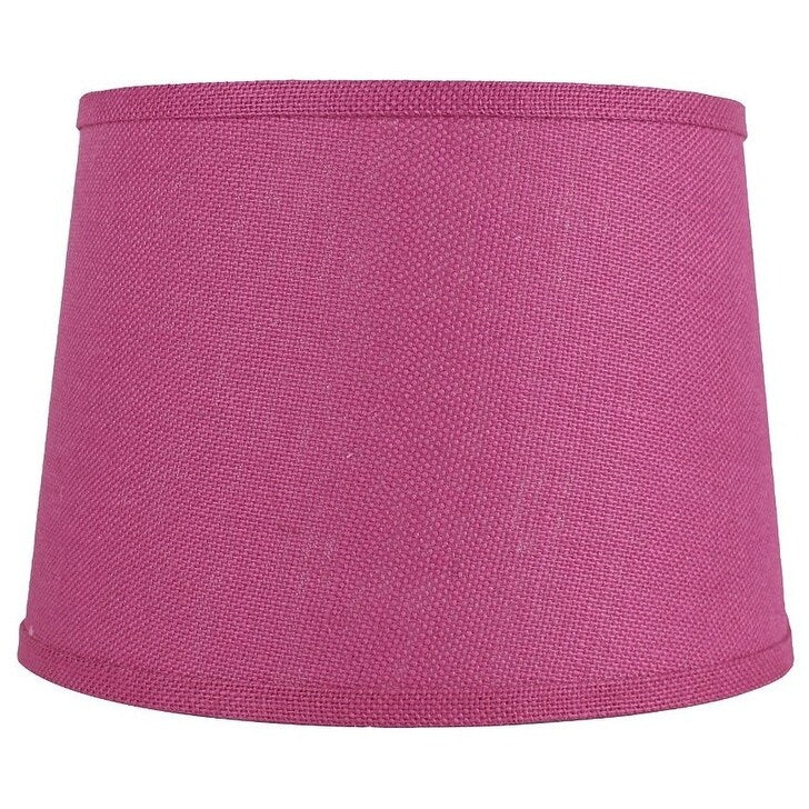 French Drum Burlap Lampshade, 12 to 16 Bottom Size
