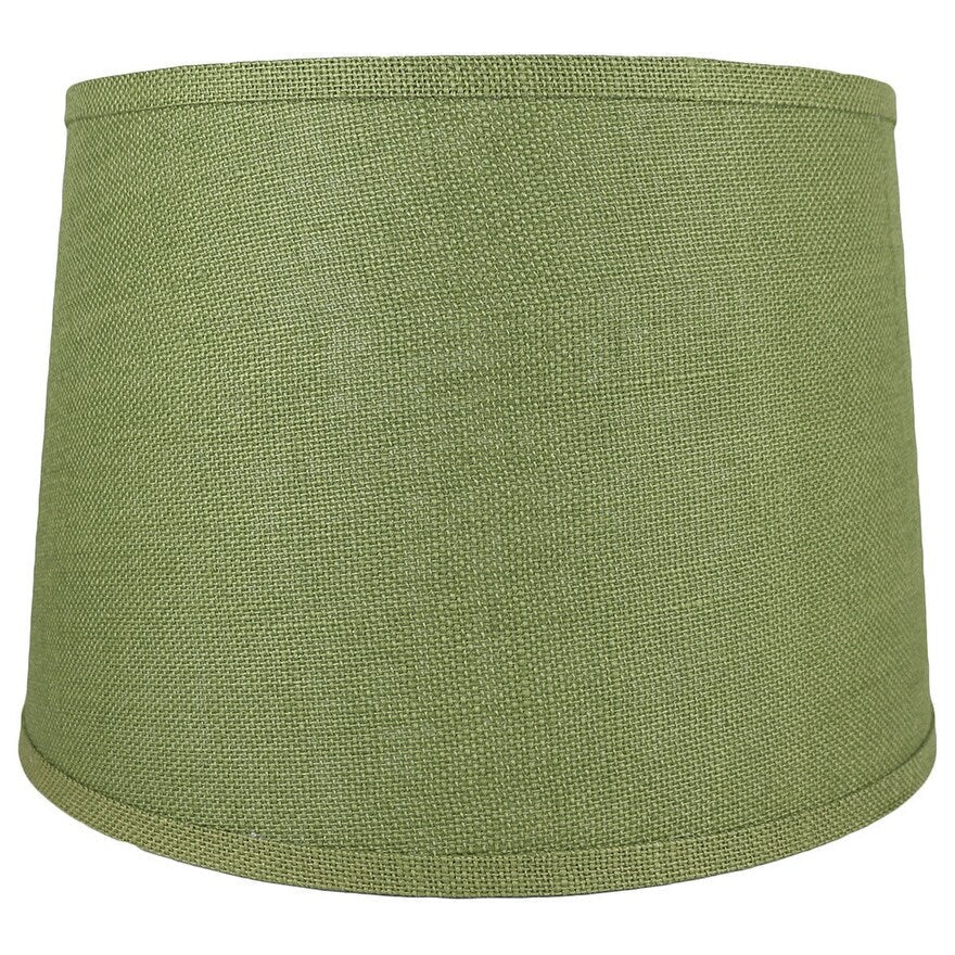French Drum Burlap Lampshade, 12 to 16 Bottom Size