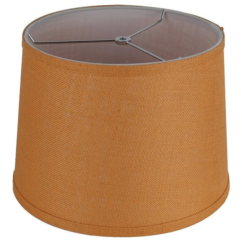 French Drum Burlap Lampshade, 12 to 16 Bottom Size