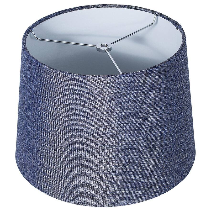 French Drum Lamp Shade, Textured Flax Linen, 12 Top, 14 Bottom, 10 Slant