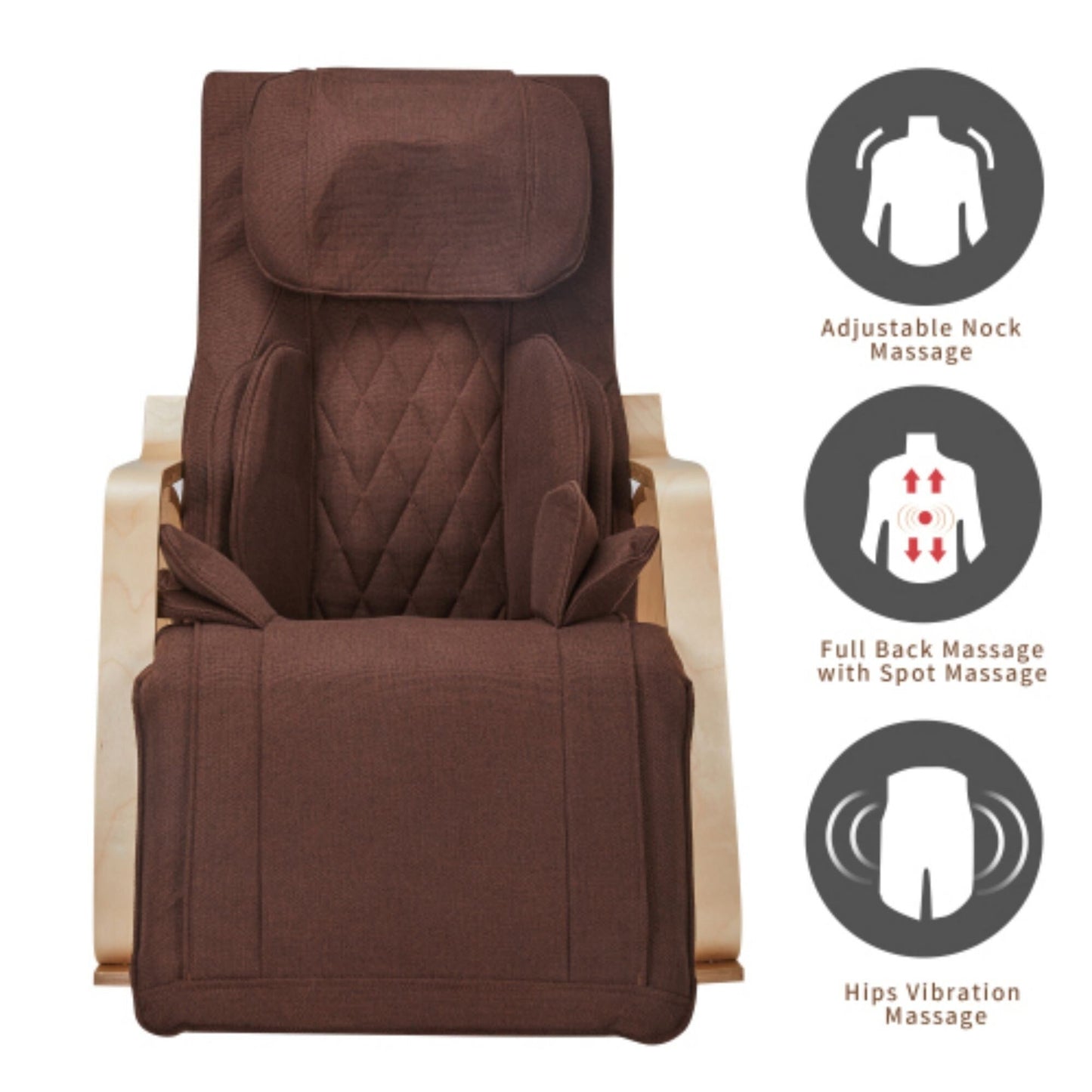 Full massage function-Air pressure-Comfortable Relax Rocking Chair, Lounge Chair Relax Chair with Cotton Fabric Cushion