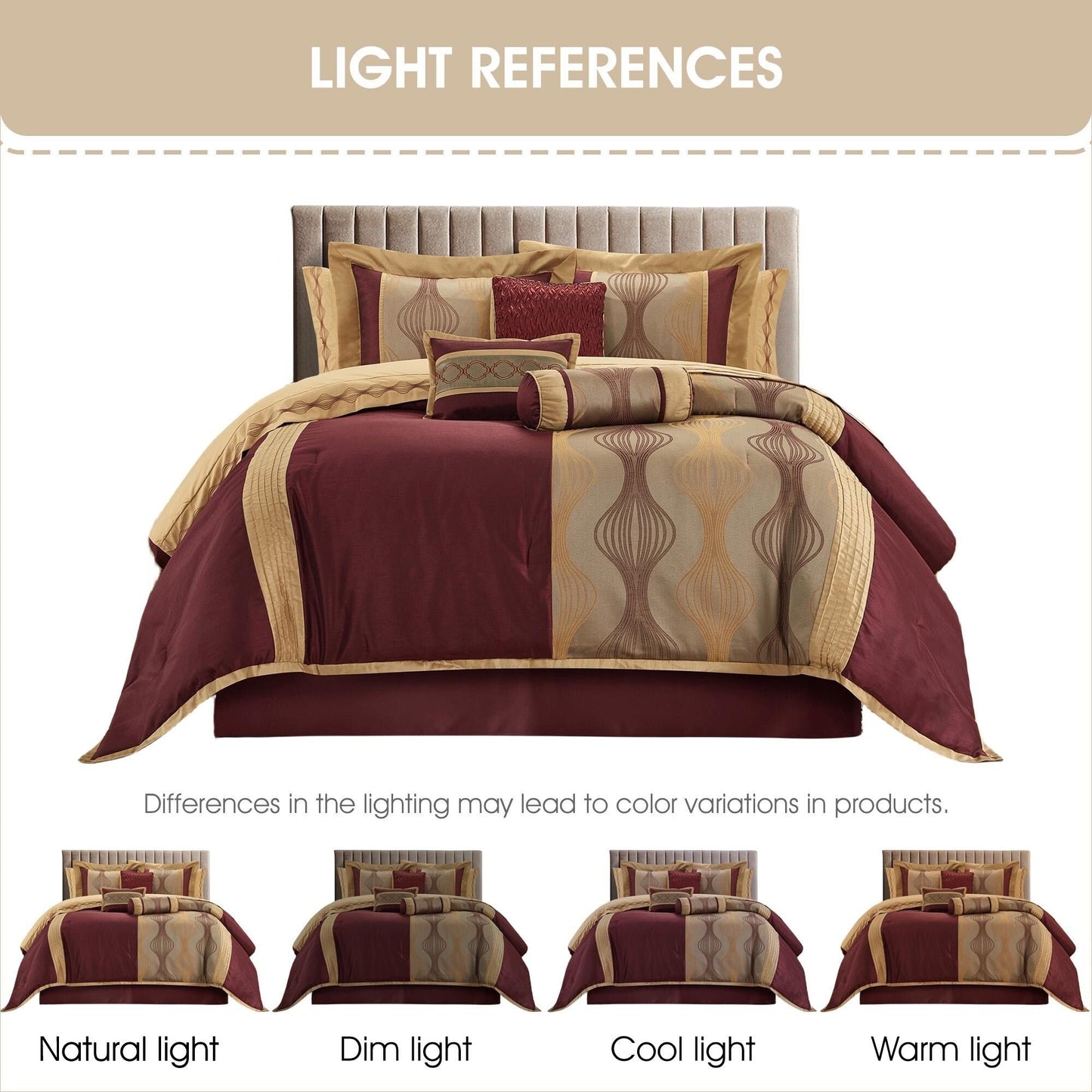 Nanshing Daniella 7-Piece Modern Geometric Comforter Set