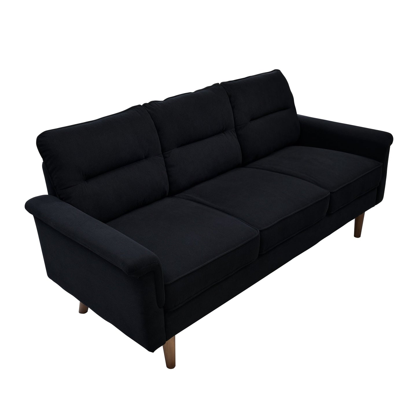 HOOOWOOO Living Room Furniture 71 Modern Upholstered Fabric 3-Seater Sofa