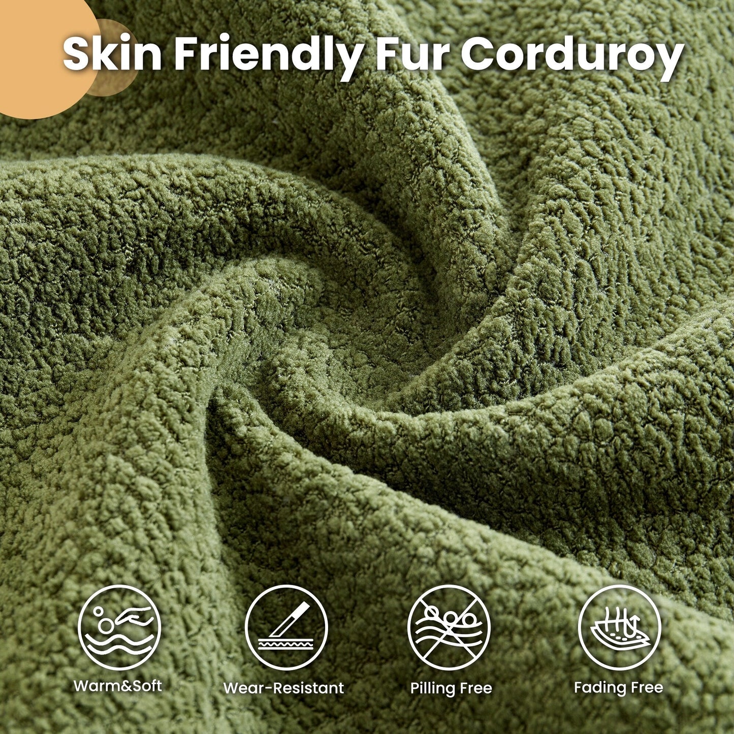 HOOOWOOO Modern Corduroy Fabric Floor Sofa