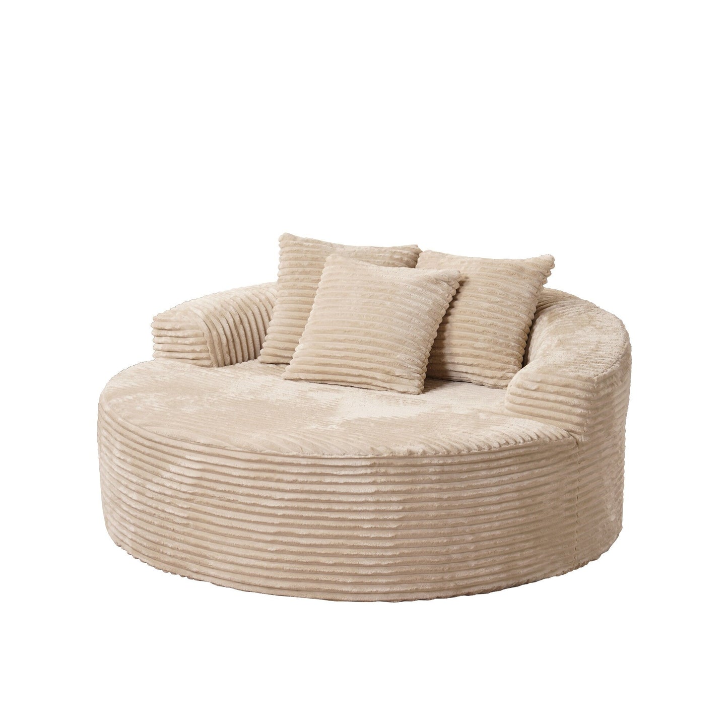 HOOOWOOO Modern Plush Fabric Floor Sofa Couch