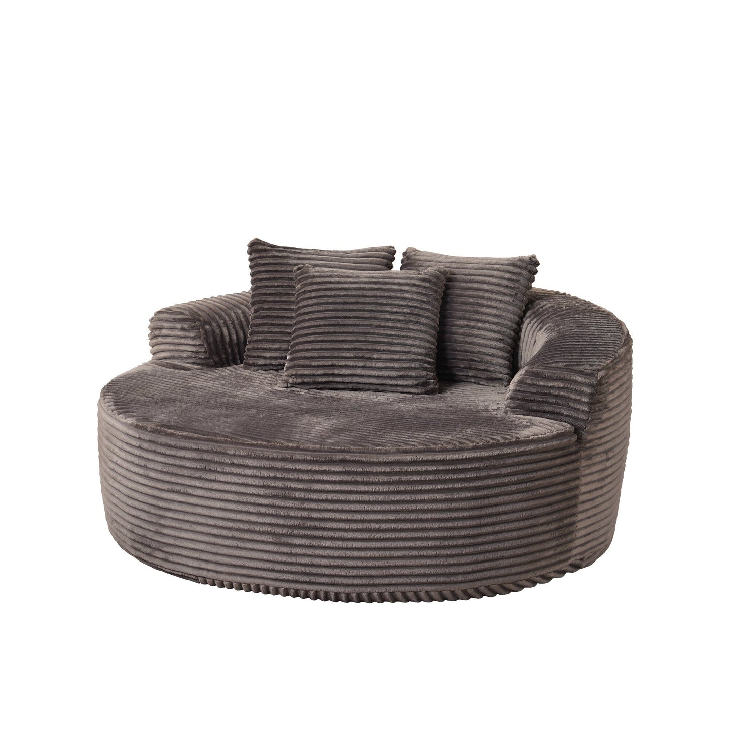 HOOOWOOO Modern Plush Fabric Floor Sofa Couch