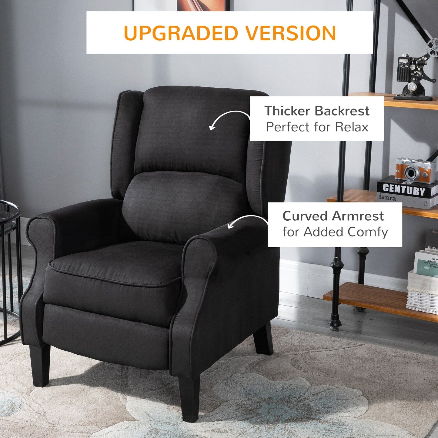Heated Massage Recliner Chair with Lumbar Heating Remote Controller