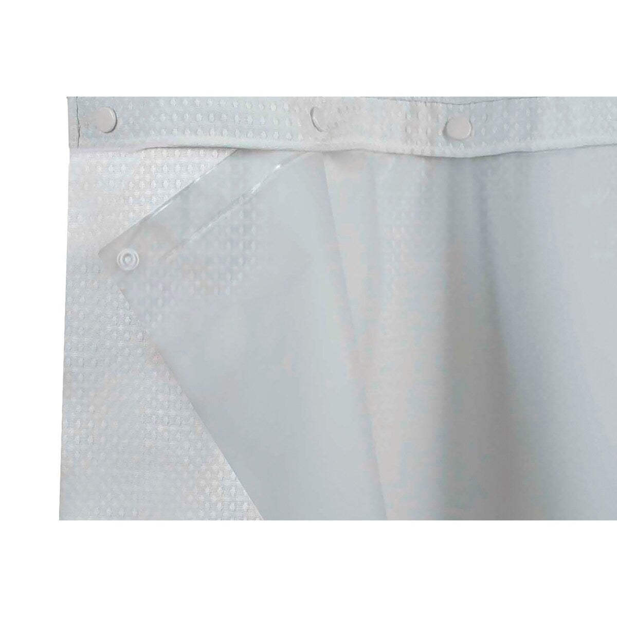Hookless It's A Snap Snap-in PEVA Water Resistant Shower Curtain Liner for Hookless Curtain with Sheer Window - Frost