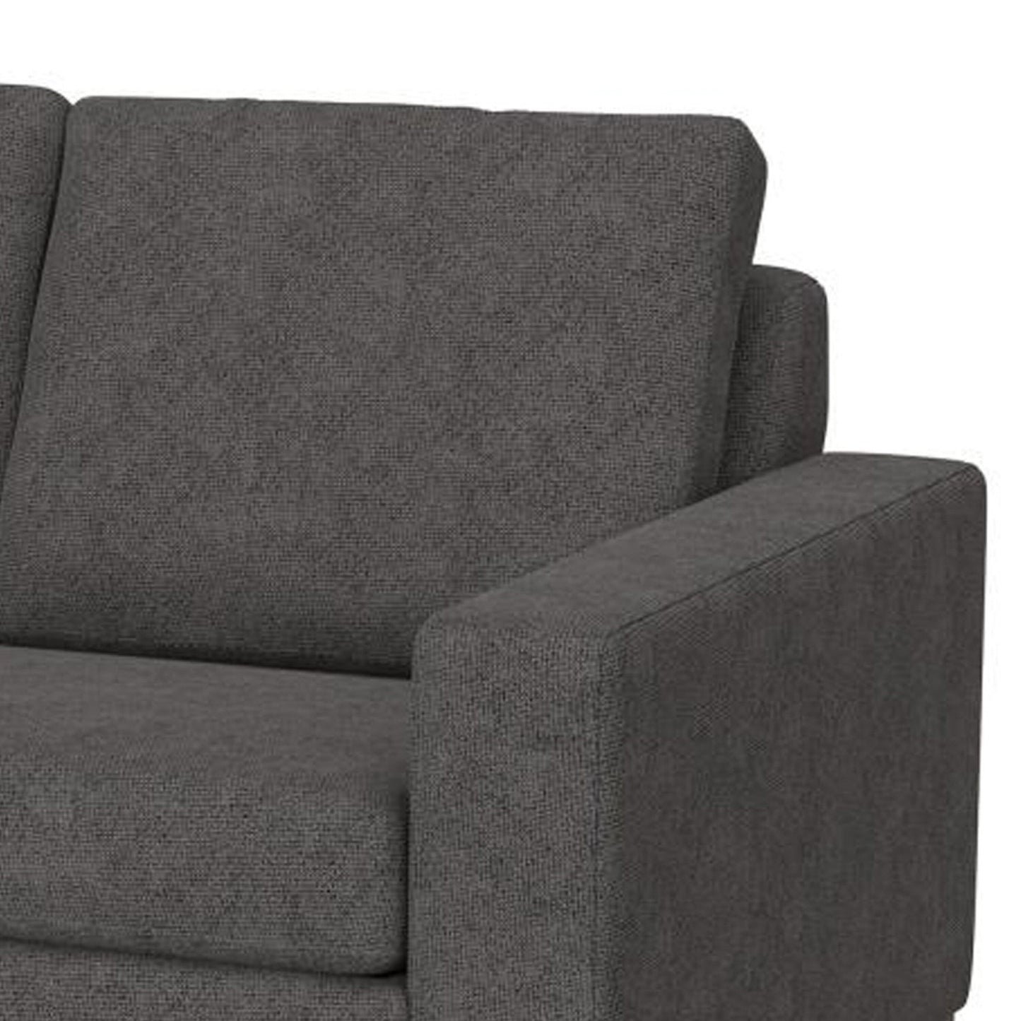 Jeni Sofa, 2 Throw Pillows, Modern 90 Inch Dark Brown Faux Leather
