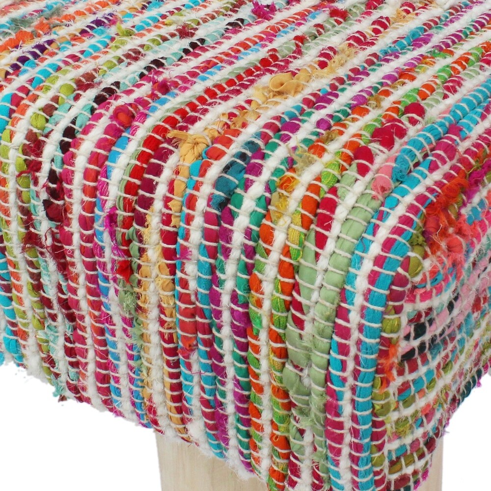 Laveta Handcrafted Boho Fabric Rectangular Bench by Christopher Knight Home
