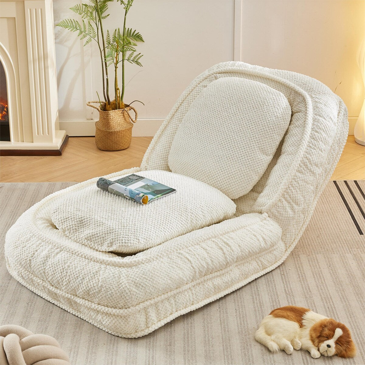 Lazy Sofa Couch,5 Adjustable Position,Sit,Sleep,Fold,Suit to Put in Bedroom, Living Room