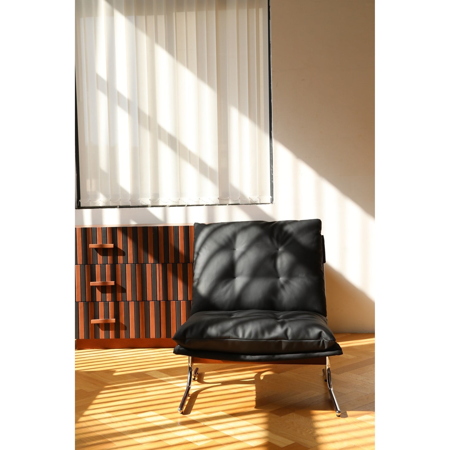 Leather Armchair, Modern Accent Chair High Back, Living Room Chairs with Metal Legs and Soft Padded, Sofa Chairs
