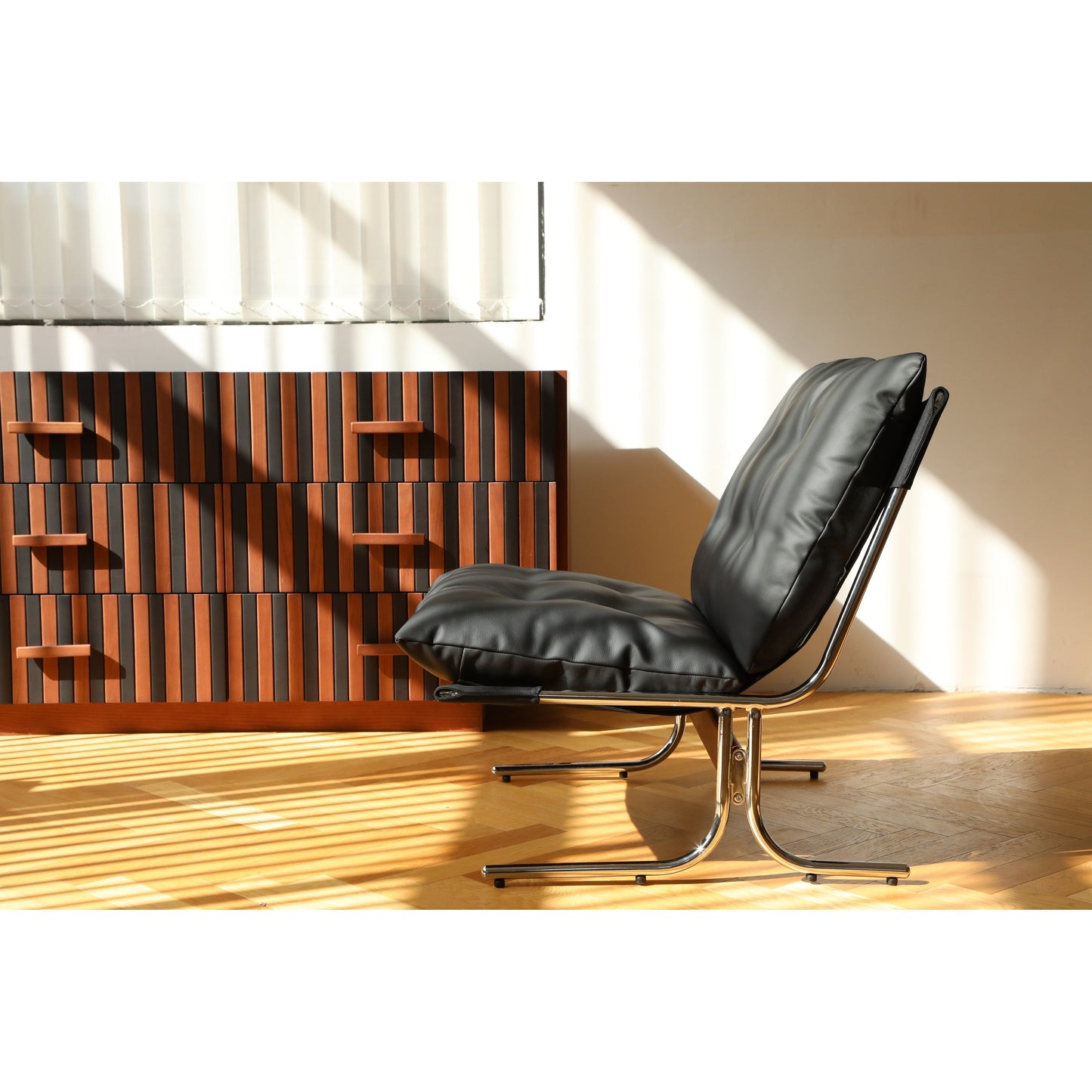 Leather Armchair, Modern Accent Chair High Back, Living Room Chairs with Metal Legs and Soft Padded, Sofa Chairs