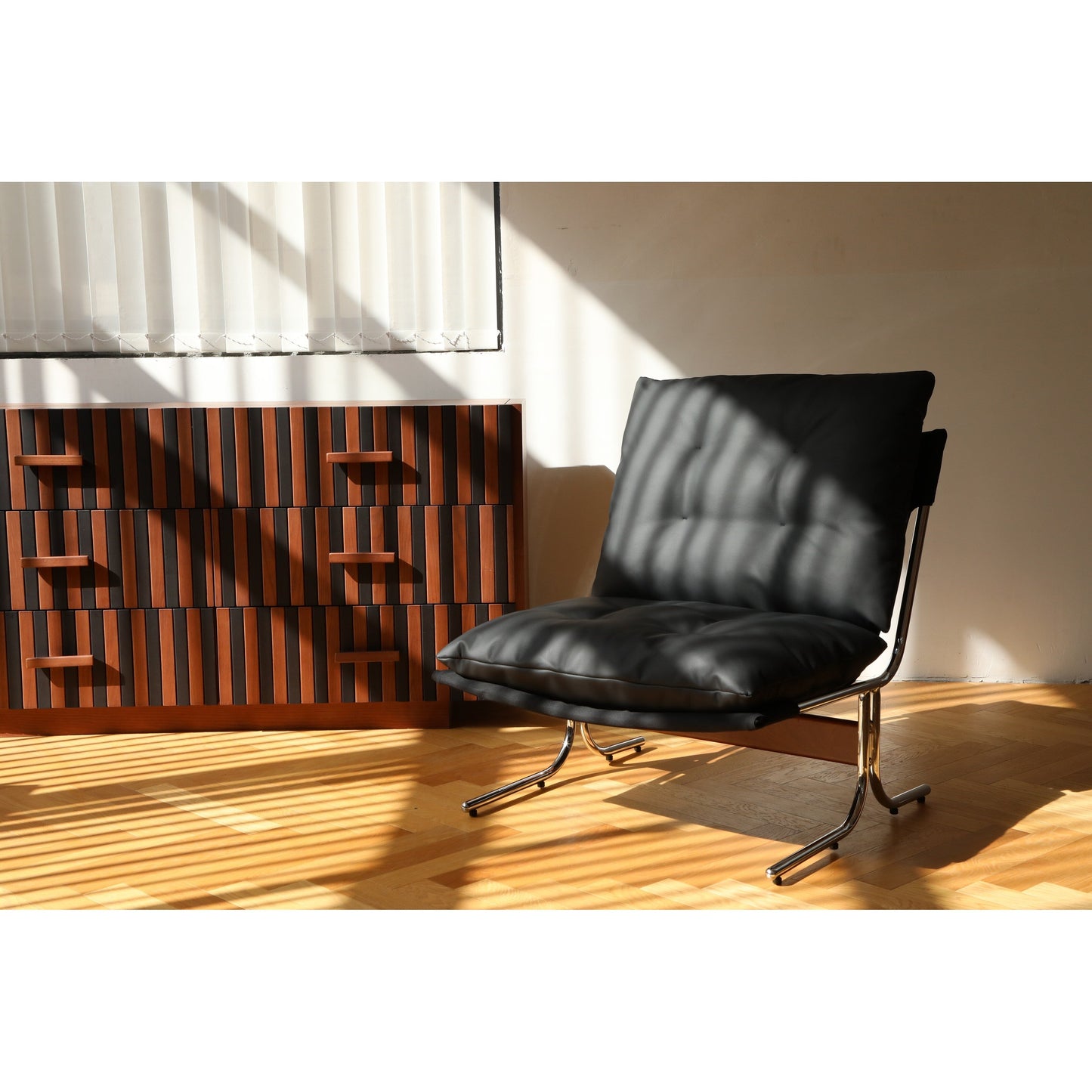 Leather Armchair, Modern Accent Chair High Back, Living Room Chairs with Metal Legs and Soft Padded, Sofa Chairs