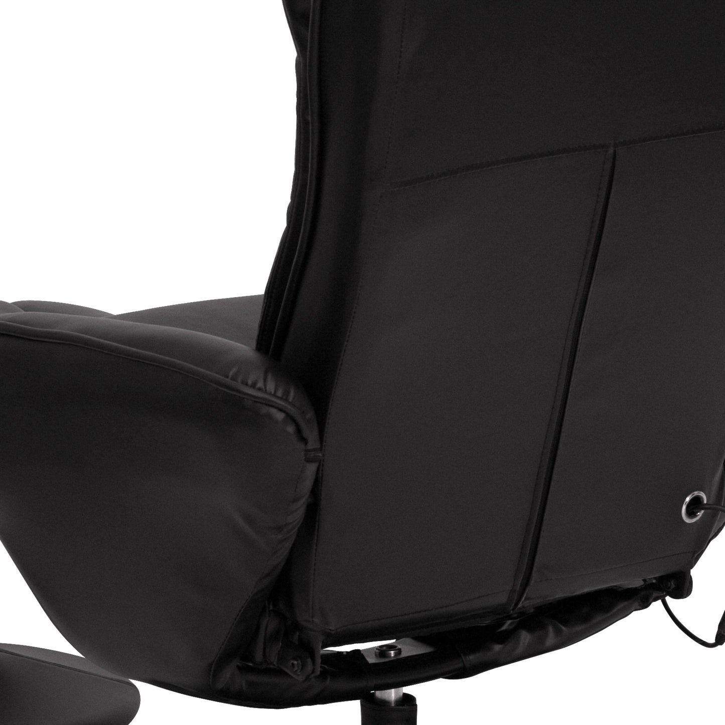 LeatherSoft Massaging Multi-Position Recliner w/Ottoman