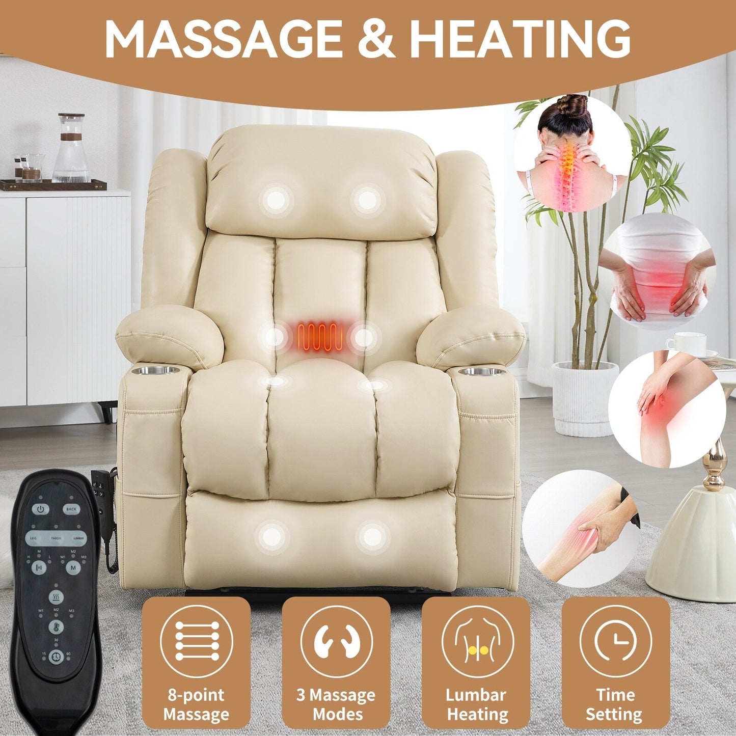 Leatheraire Power Lift Recliner Chair
