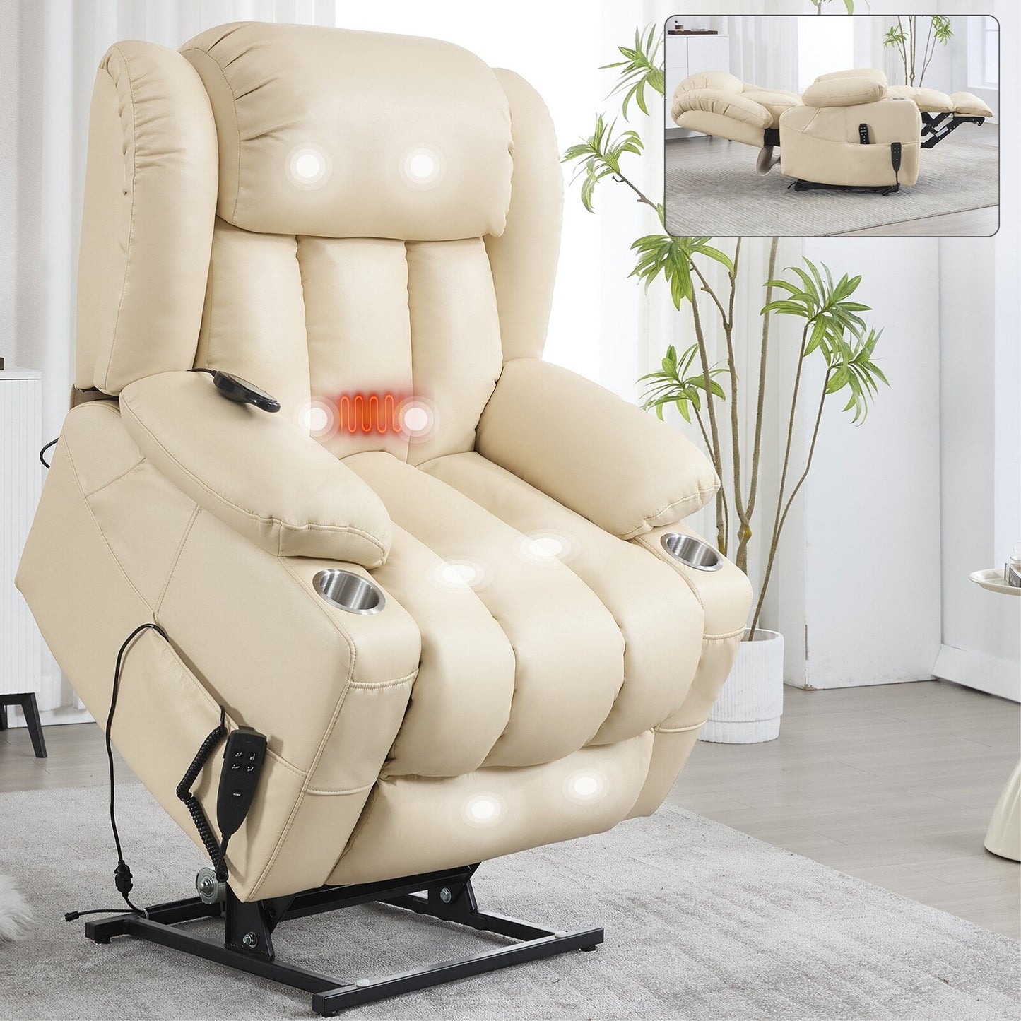 Leatheraire Power Lift Recliner Chair