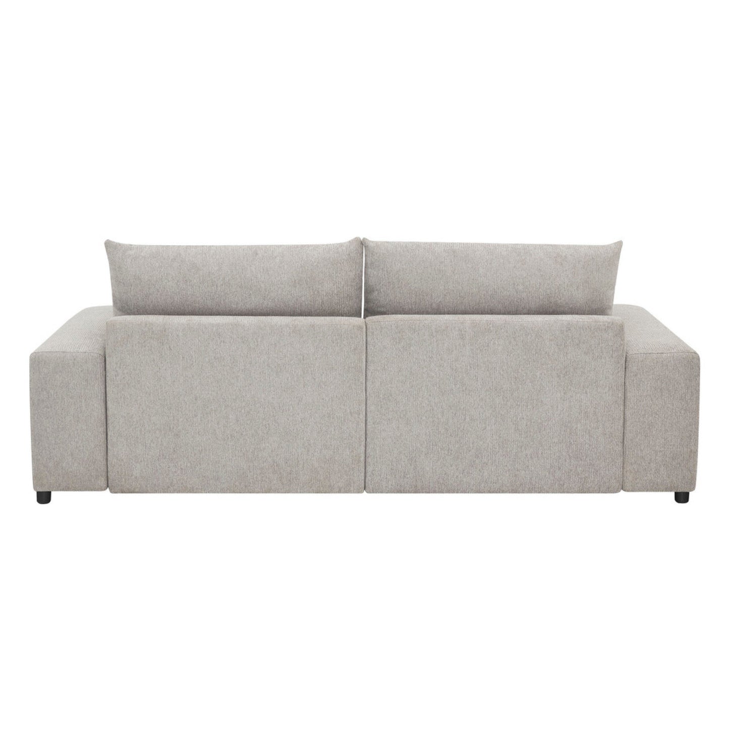 Leena Oversized Sleeper Sofa with 2 Throw Pillow, Gray Fabric 88 Inch