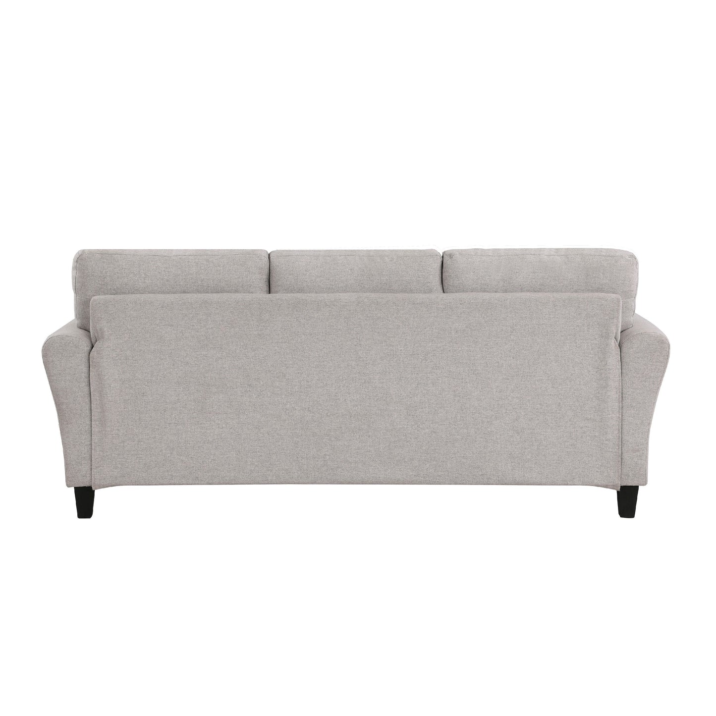 Leroi Sofa, 81 Inch, Gray Fabric and Round Flared Armrests