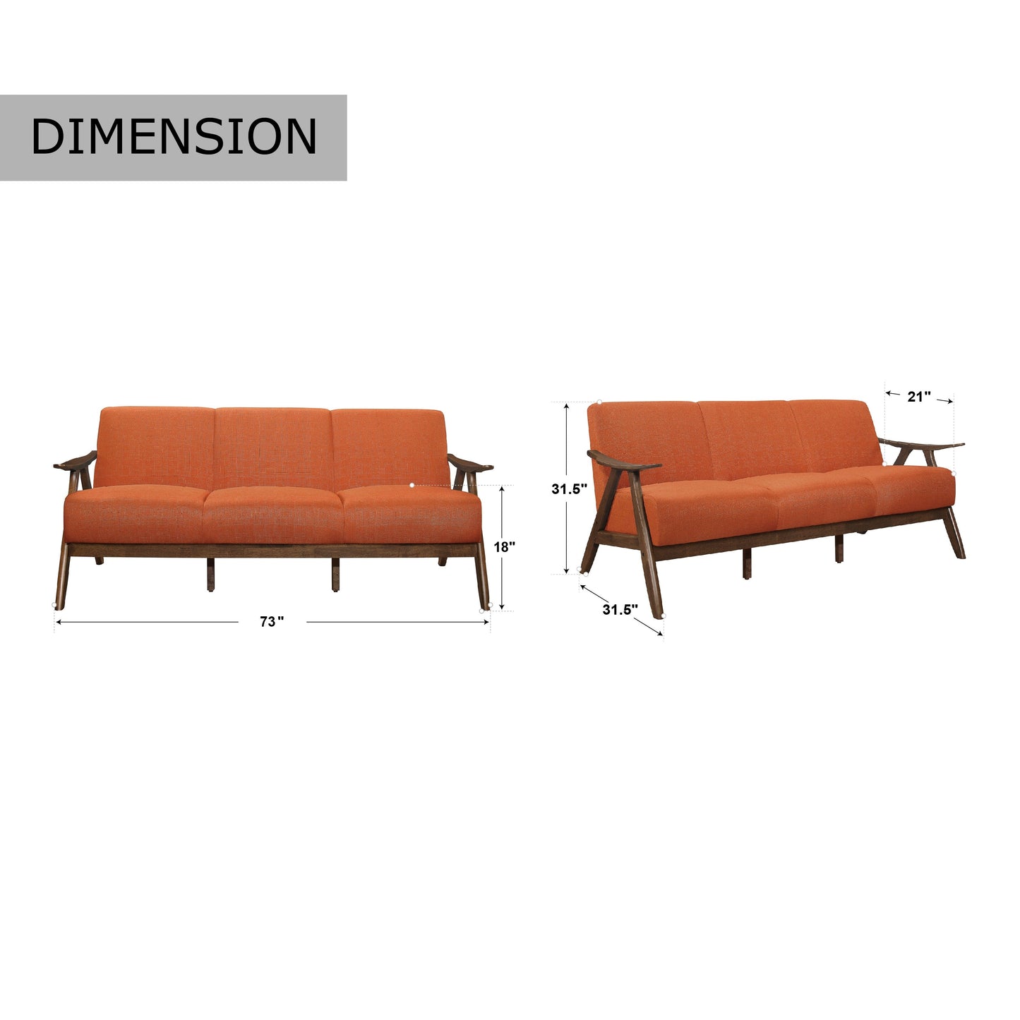 Levine Retro Living Room Sofa