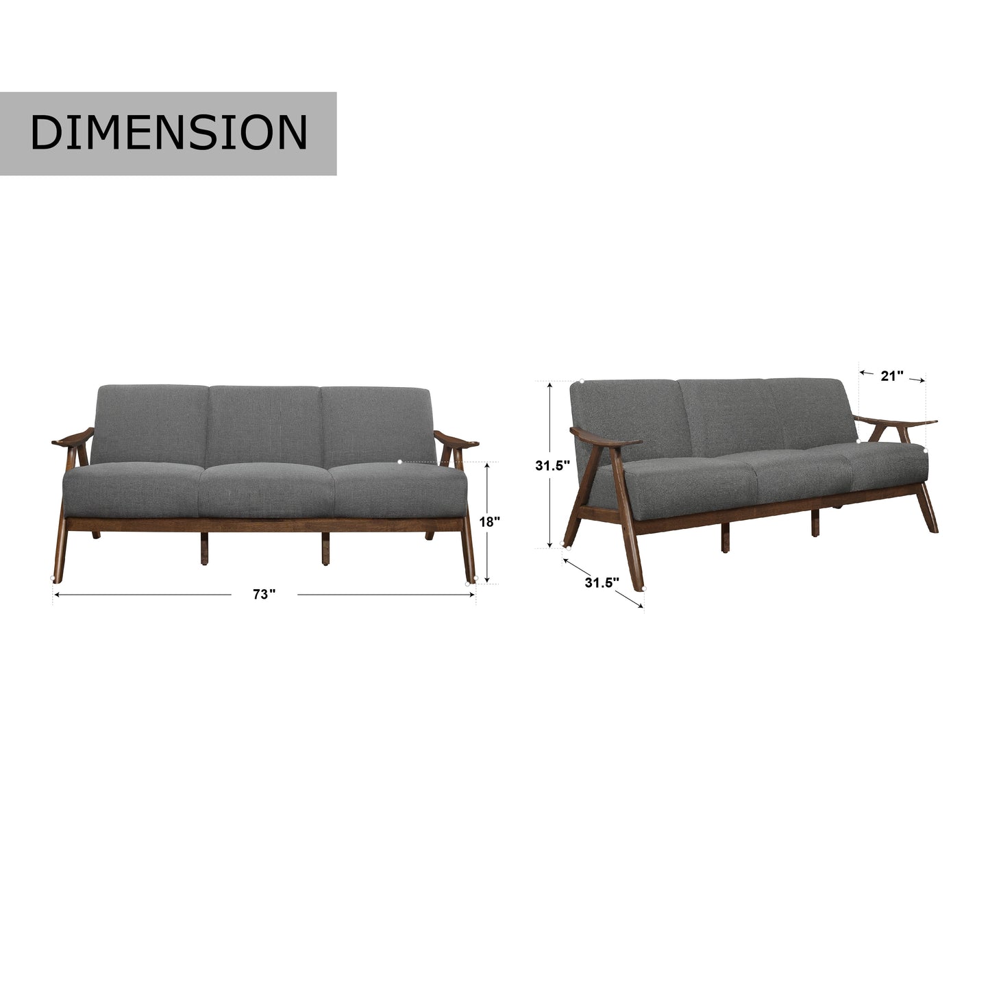 Levine Retro Living Room Sofa