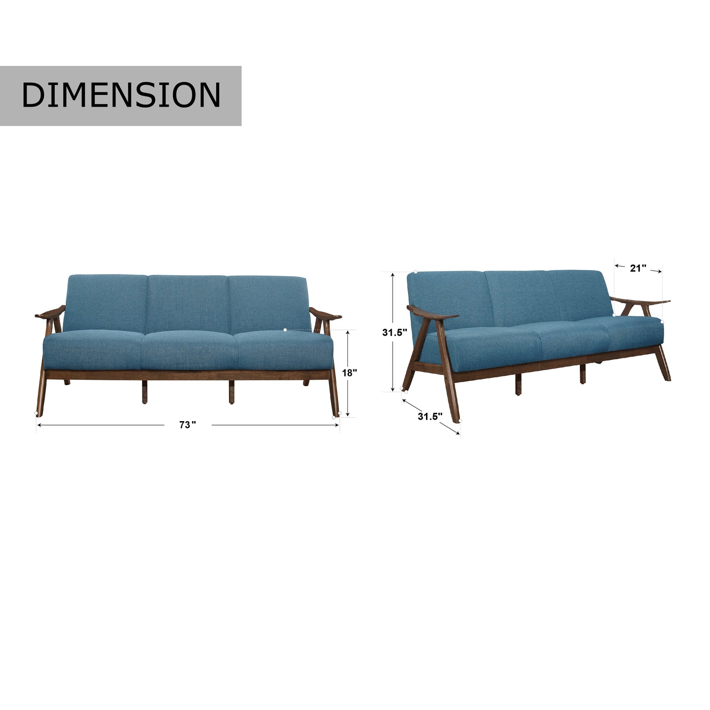 Levine Retro Living Room Sofa