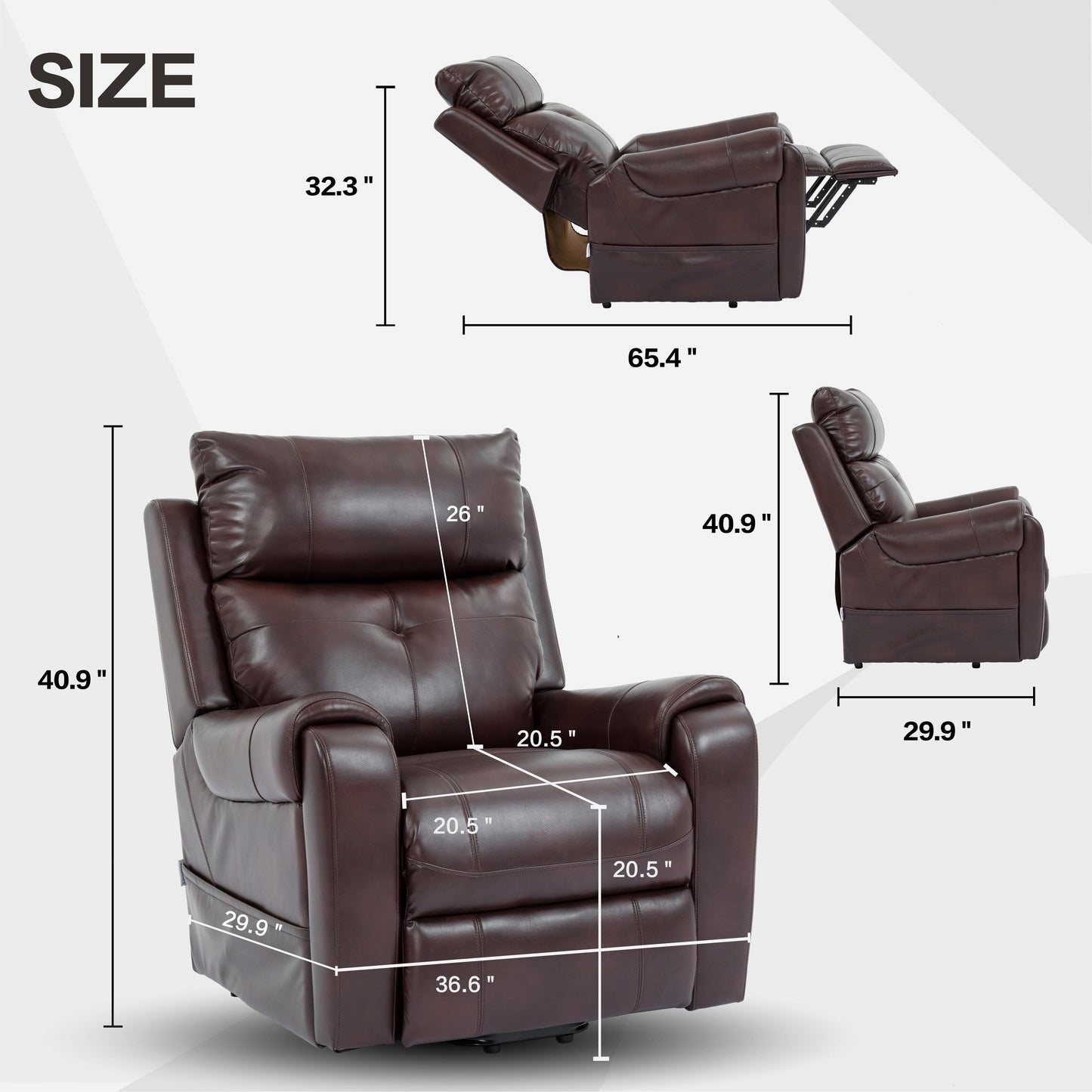 Lift Recliner Chair, Electric Power Recliner Chair for Elderly