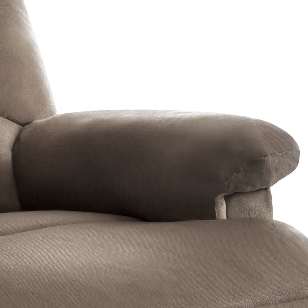 Light Brown Woven Fabric Motion Recliner