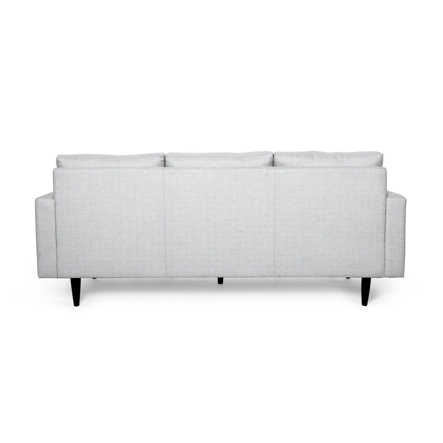 Light Grey Button Tufted 3-seater Sofa with Birch Wood Legs