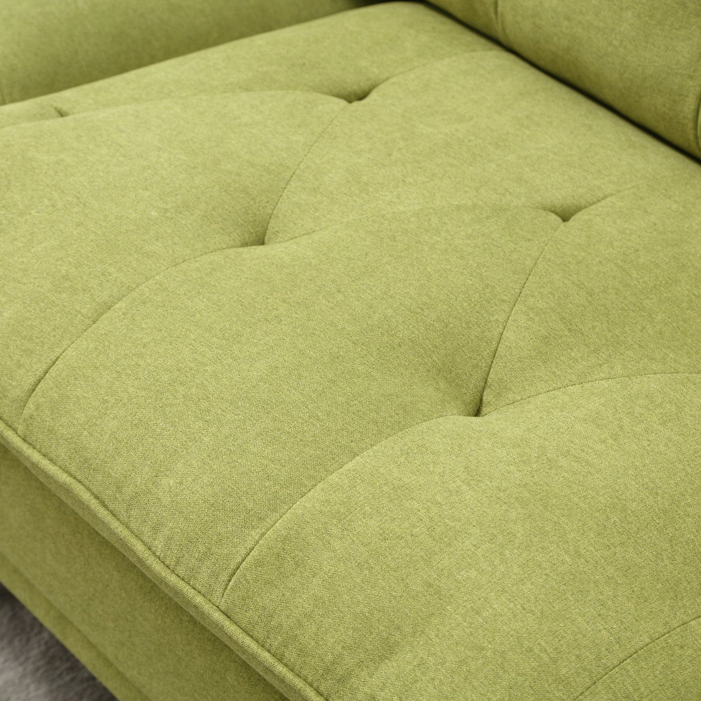 Linen Loveseat Sofa with Adjustable Armrests